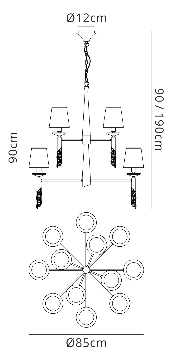 Tiffany Antique Brass-Cream Crystal Ceiling Lights Mantra Tiered Crystal Fittings